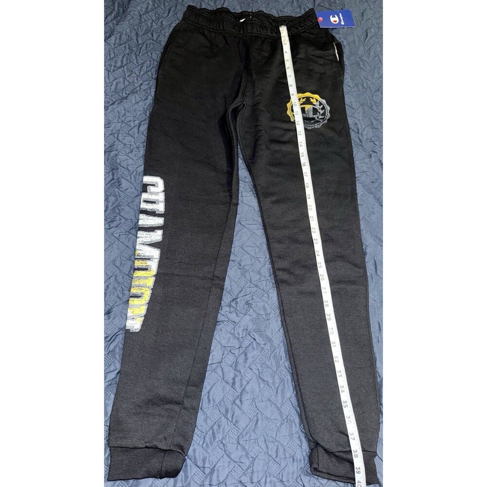 NWT Mens Champion Size Small Black Jogger Sweatpants Draw String Power Blend